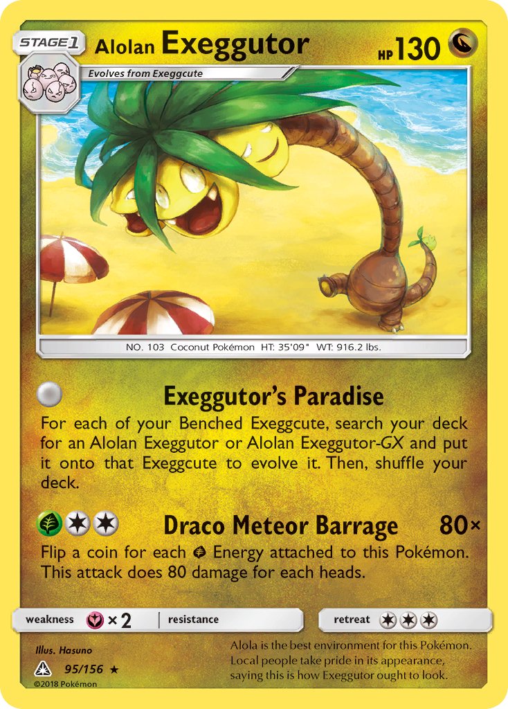 Alolan Exeggutor (95/156) [Sun & Moon: Ultra Prism] - Dark Crystal Cards