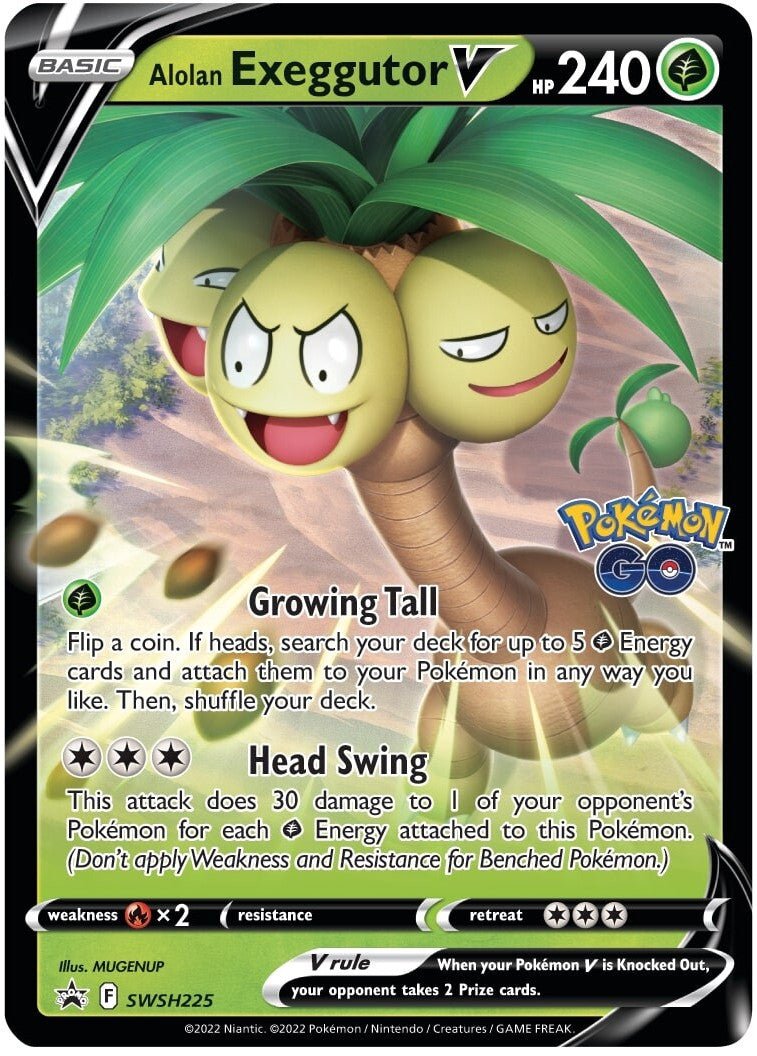 Alolan Exeggutor V (SWSH225) (Jumbo Card) [Sword & Shield: Black Star Promos] - Dark Crystal Cards