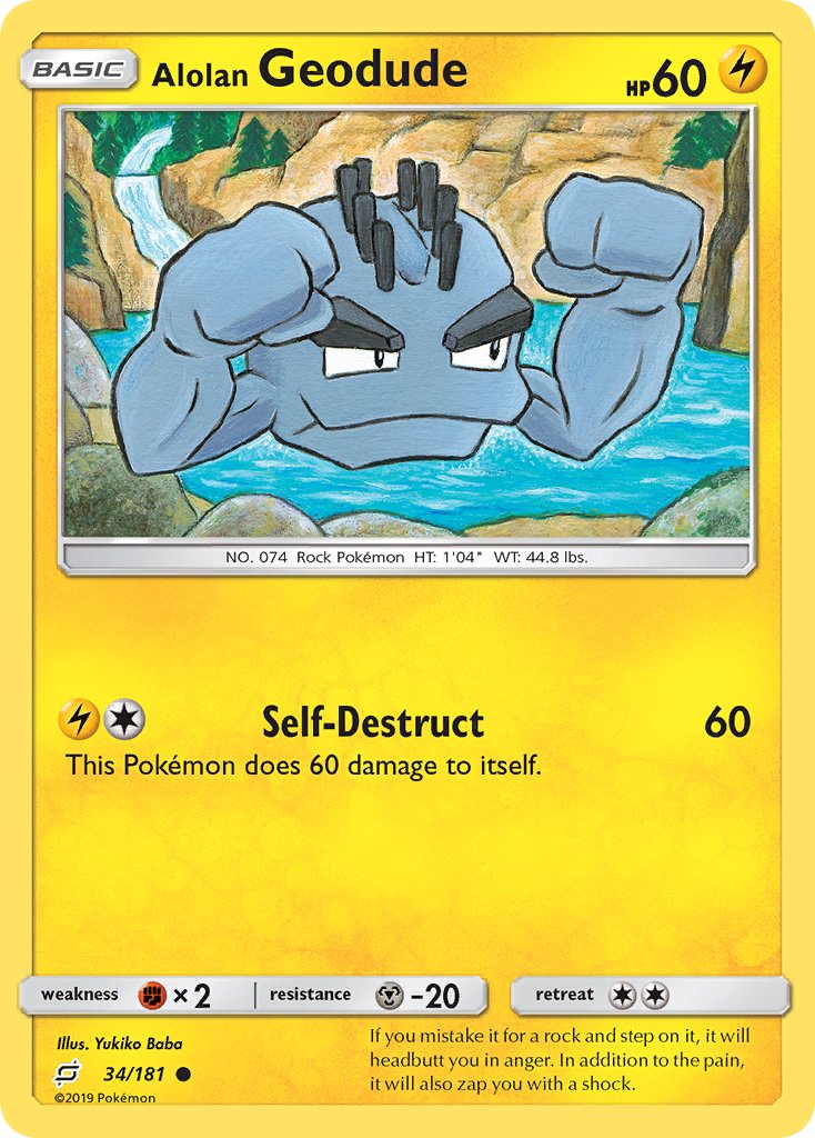 Alolan Geodude (34/181) [Sun & Moon: Team Up] - Dark Crystal Cards