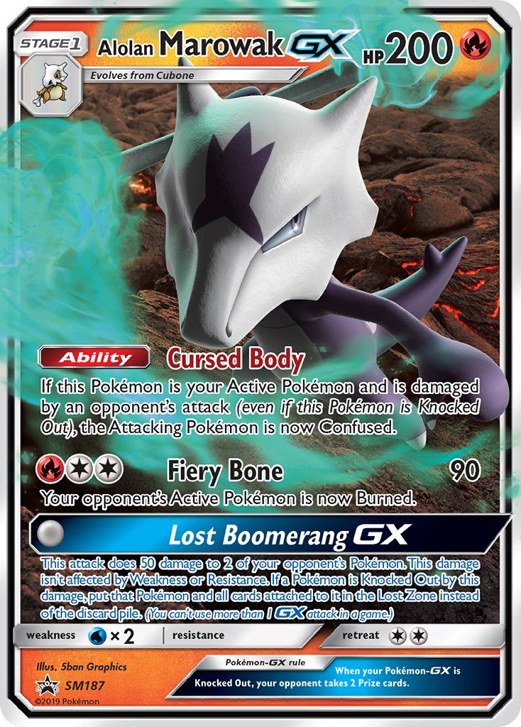 Alolan Marowak GX (SM187) [Sun & Moon: Black Star Promos] - Dark Crystal Cards