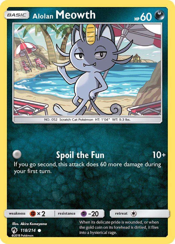 Alolan Meowth (118/214) [Sun & Moon: Lost Thunder] - Dark Crystal Cards