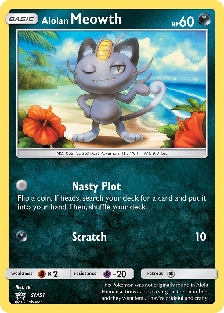 Alolan Meowth (SM51) [Sun & Moon: Black Star Promos] - Dark Crystal Cards