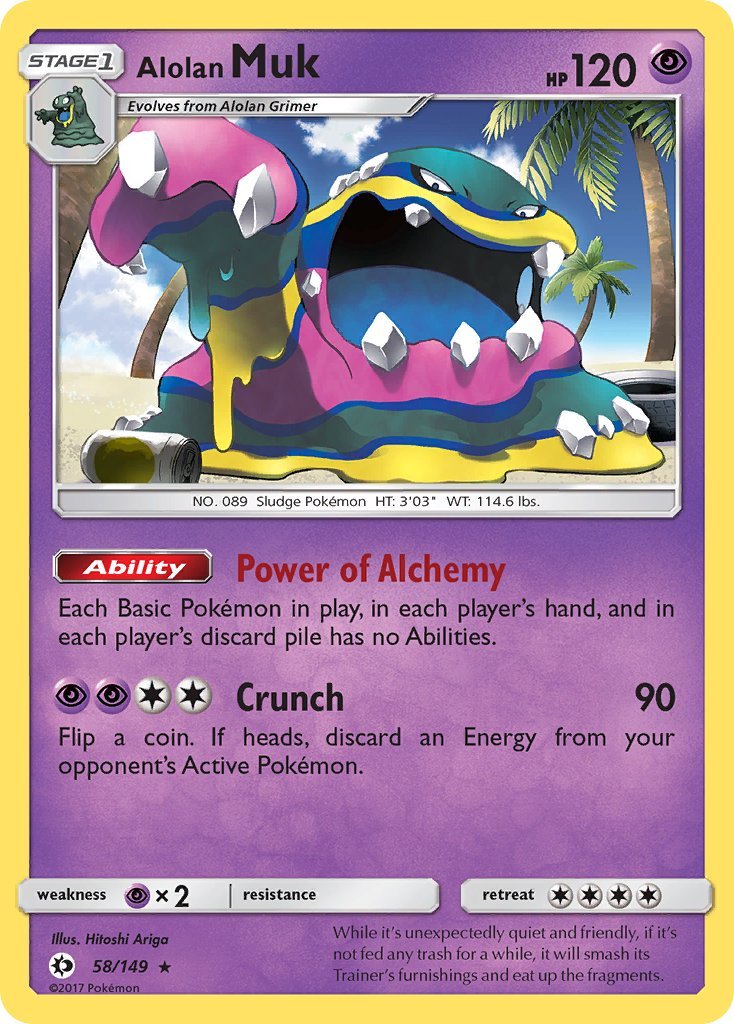 Alolan Muk (58/149) (Cosmos Holo) (Blister Exclusive) [Sun & Moon: Base Set] - Dark Crystal Cards