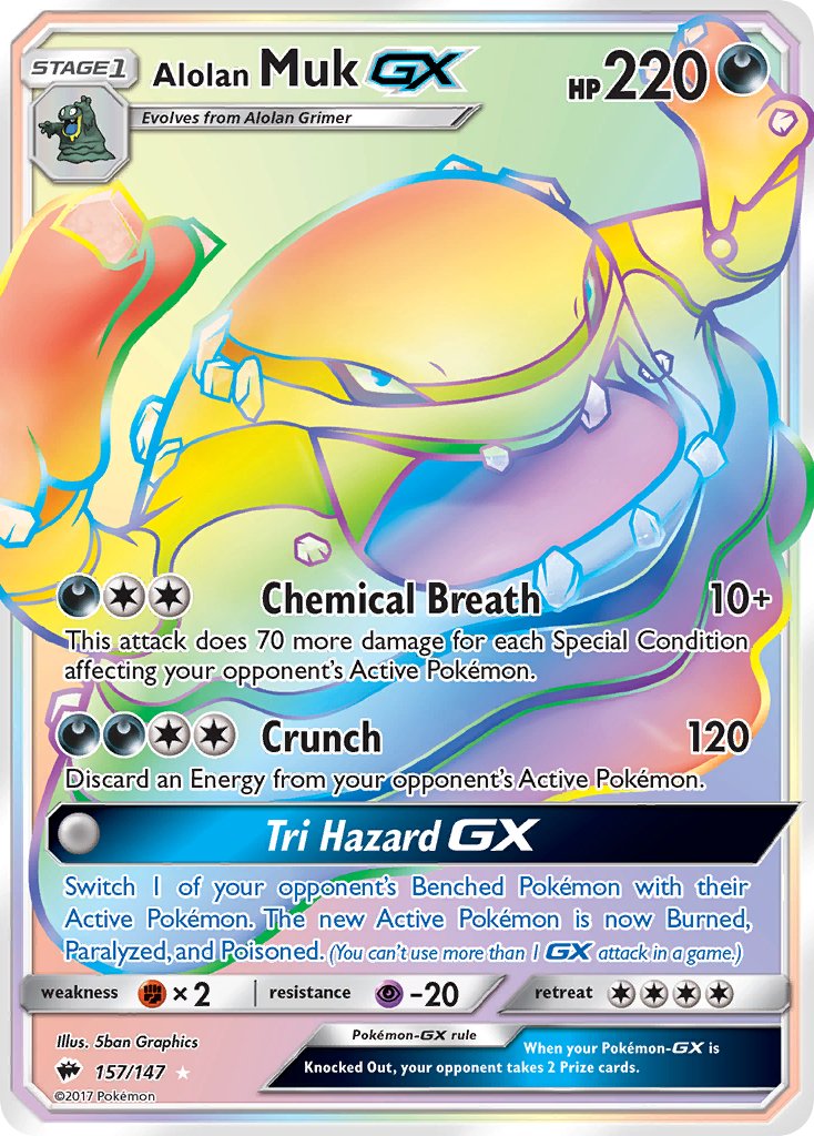 Alolan Muk GX (157/147) [Sun & Moon: Burning Shadows] - Dark Crystal Cards