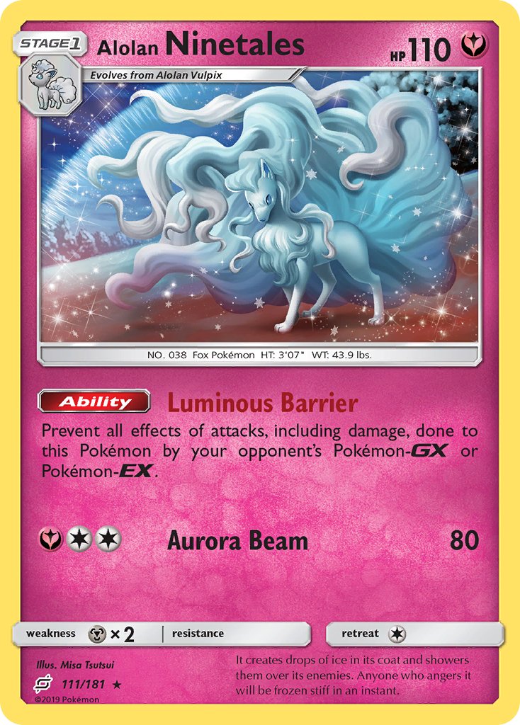 Alolan Ninetales (111/181) [Sun & Moon: Team Up] - Dark Crystal Cards