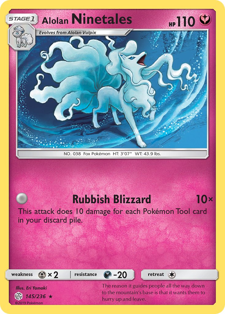 Alolan Ninetales (145/236) [Sun & Moon: Cosmic Eclipse] - Dark Crystal Cards