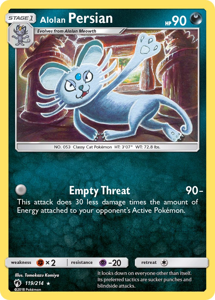 Alolan Persian (119/214) [Sun & Moon: Lost Thunder] - Dark Crystal Cards