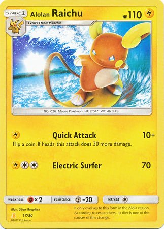 Alolan Raichu (17/30) [Sun & Moon: Trainer Kit - Alolan Raichu] - Dark Crystal Cards