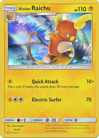 Alolan Raichu (30/30) [Sun & Moon: Trainer Kit - Alolan Raichu] - Dark Crystal Cards