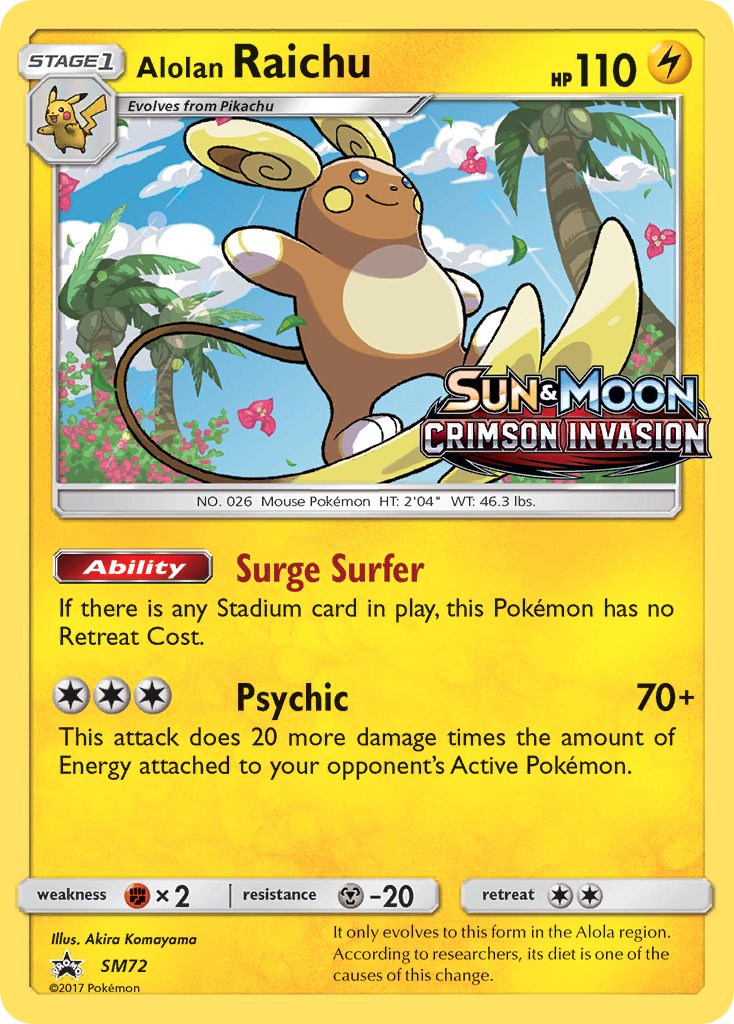 Alolan Raichu (SM72) (Prerelease Promo) [Sun & Moon: Black Star Promos] - Dark Crystal Cards