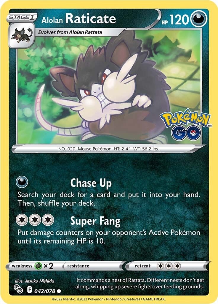 Alolan Raticate (042/078) [Pokémon GO] - Dark Crystal Cards