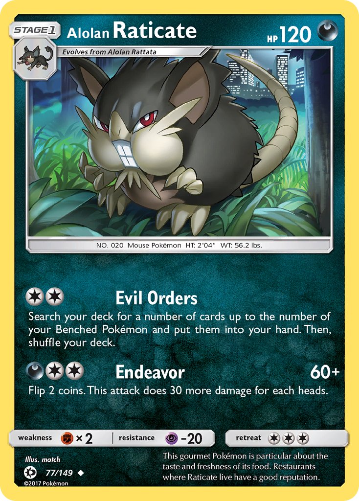 Alolan Raticate (77/149) [Sun & Moon: Base Set] - Dark Crystal Cards