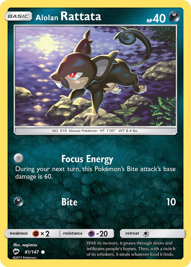 Alolan Rattata (81/147) [Sun & Moon: Burning Shadows] - Dark Crystal Cards