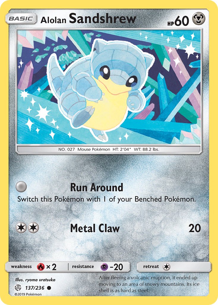 Alolan Sandshrew (137/236) [Sun & Moon: Cosmic Eclipse] - Dark Crystal Cards