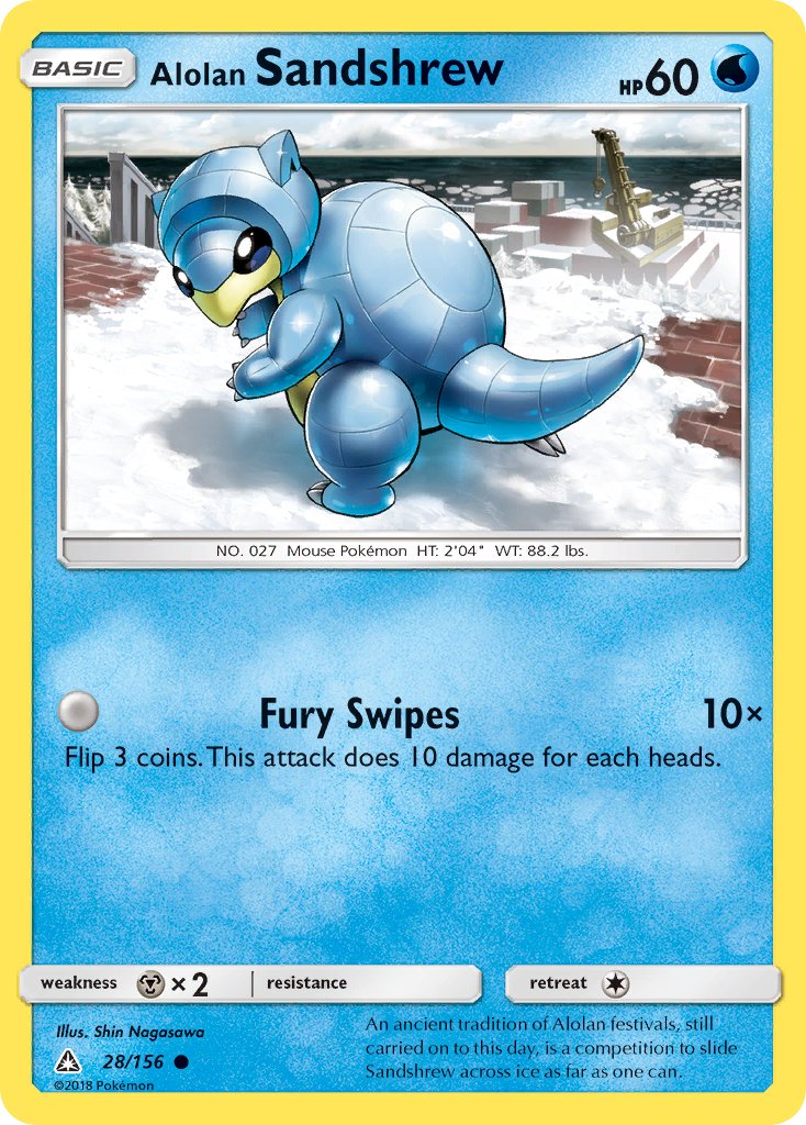 Alolan Sandshrew (28/156) [Sun & Moon: Ultra Prism] - Dark Crystal Cards