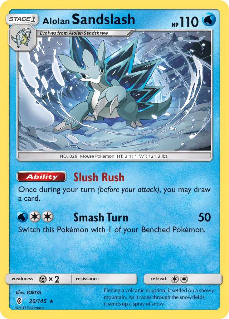 Alolan Sandslash (20/145) [Sun & Moon: Guardians Rising] - Dark Crystal Cards