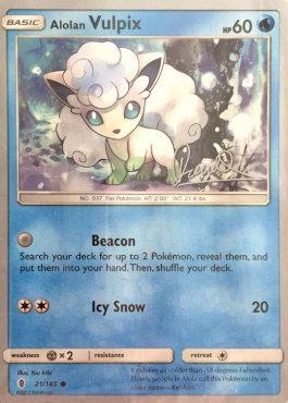 Alolan Vulpix (21/145) (Infinite Force - Diego Cassiraga) [World Championships 2017] - Dark Crystal Cards