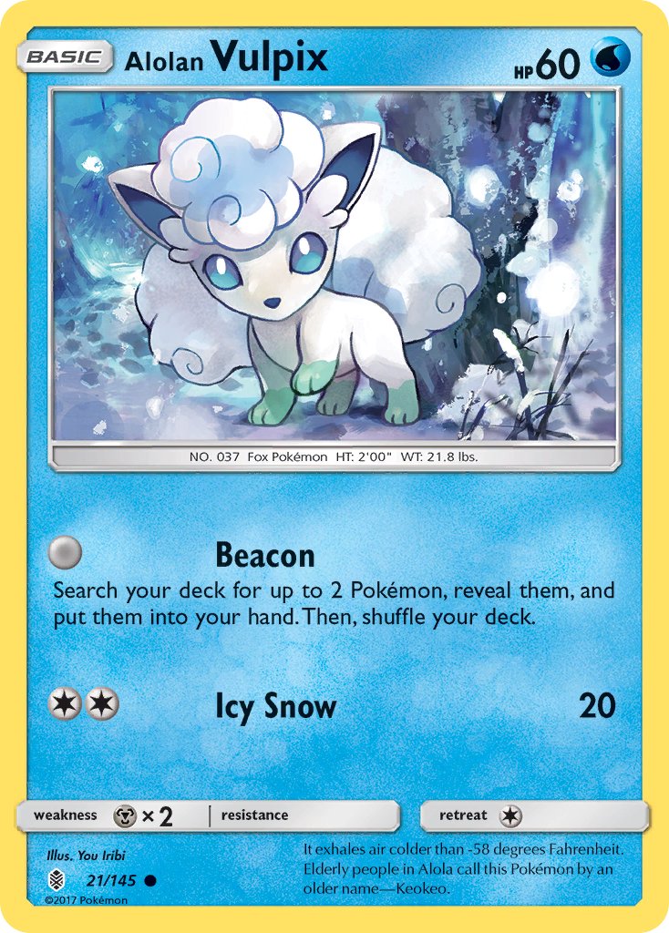 Alolan Vulpix (21/145) [Sun & Moon: Guardians Rising] - Dark Crystal Cards