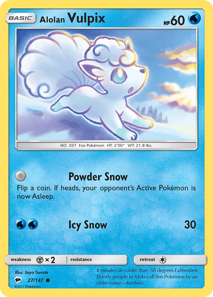 Alolan Vulpix (27/147) [Sun & Moon: Burning Shadows] - Dark Crystal Cards