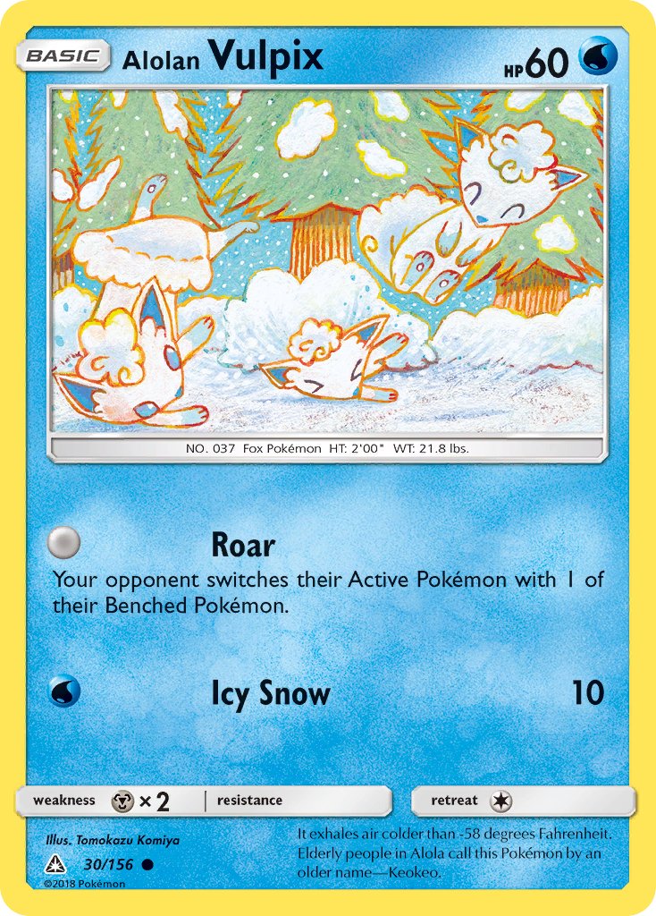 Alolan Vulpix (30/156) [Sun & Moon: Ultra Prism] - Dark Crystal Cards