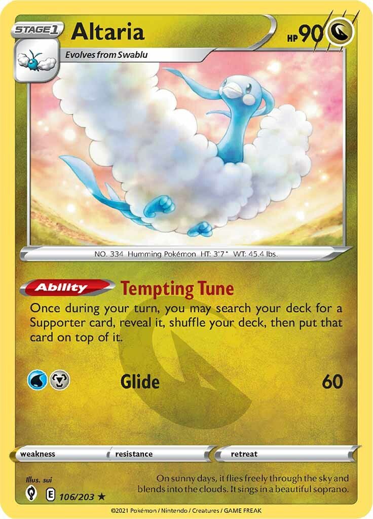 Altaria (106/203) [Sword & Shield: Evolving Skies] - Dark Crystal Cards