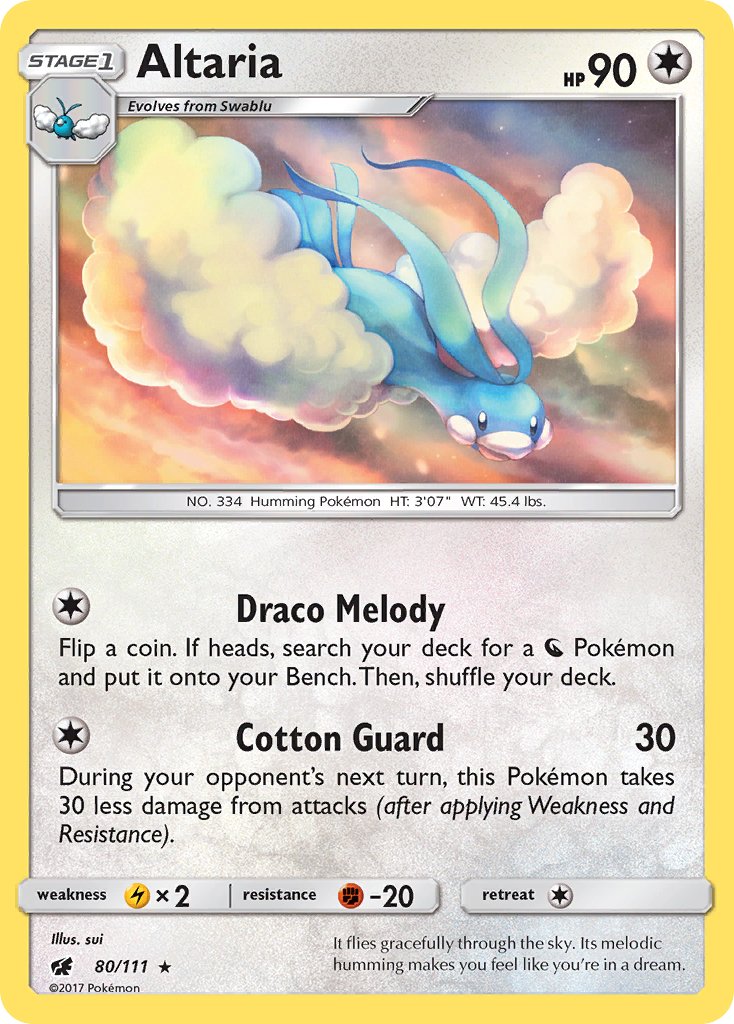 Altaria (80/111) [Sun & Moon: Crimson Invasion] - Dark Crystal Cards