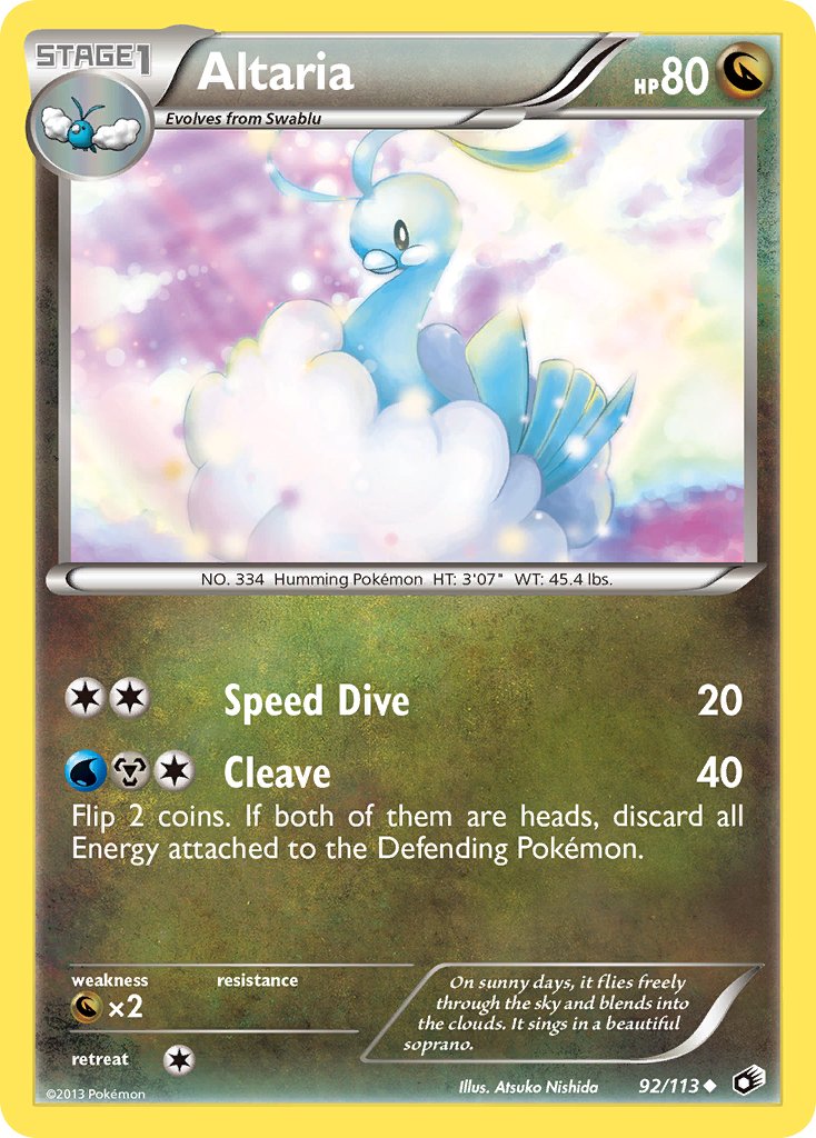 Altaria (92/113) [Black & White: Legendary Treasures] - Dark Crystal Cards