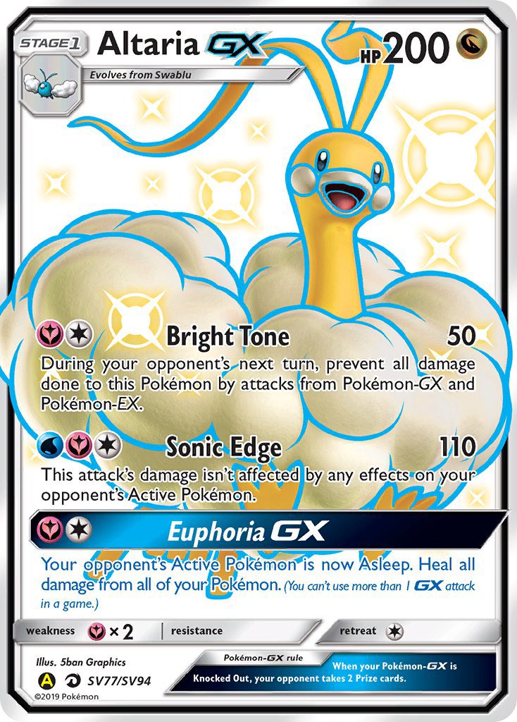 Altaria GX (SV77/SV94) [Sun & Moon: Hidden Fates - Shiny Vault] - Dark Crystal Cards