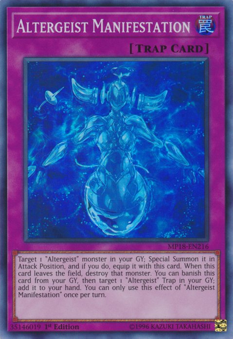 Altergeist Manifestation [MP18 - EN216] Super Rare - Dark Crystal Cards