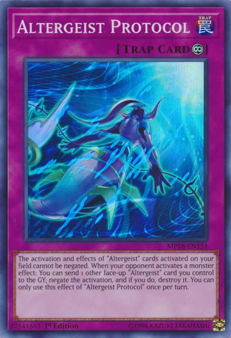 Altergeist Protocol [MP18 - EN151] Super Rare - Dark Crystal Cards