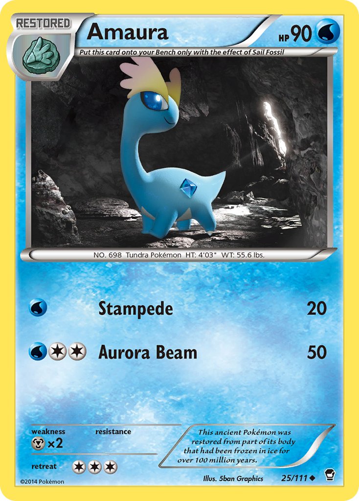 Amaura (25/111) [XY: Furious Fists] - Dark Crystal Cards