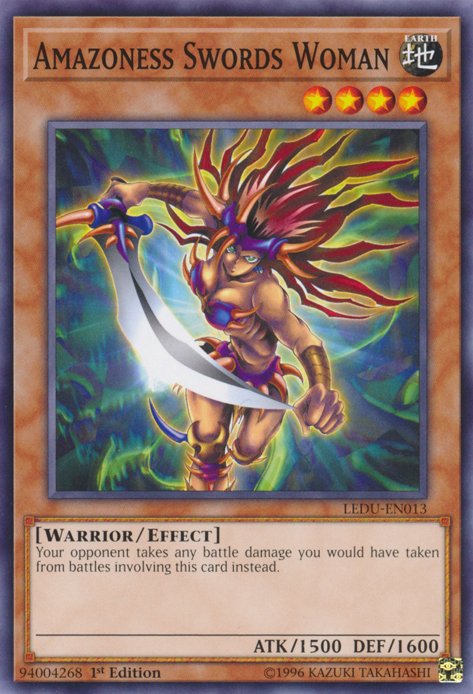 Amazoness Swords Woman [LEDU - EN013] Common - Dark Crystal Cards