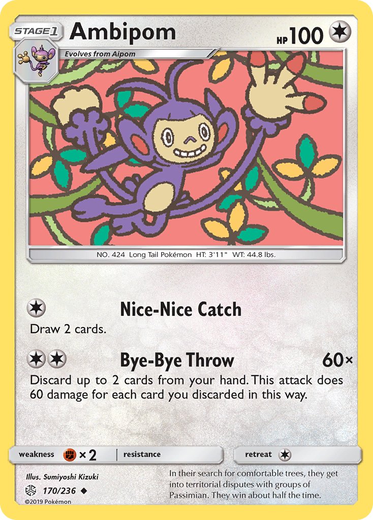 Ambipom (170/236) [Sun & Moon: Cosmic Eclipse] - Dark Crystal Cards