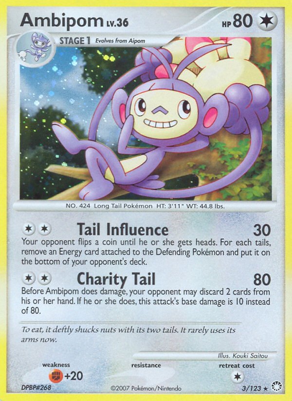 Ambipom (3/123) [Diamond & Pearl: Mysterious Treasures] - Dark Crystal Cards