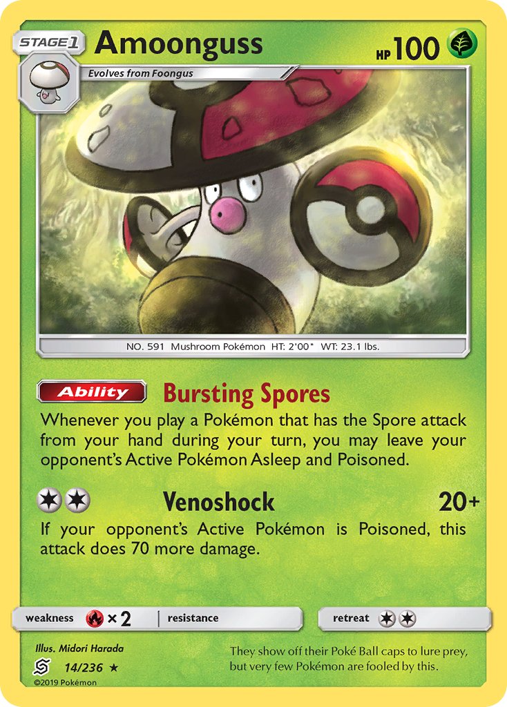 Amoonguss (14/236) [Sun & Moon: Unified Minds] - Dark Crystal Cards