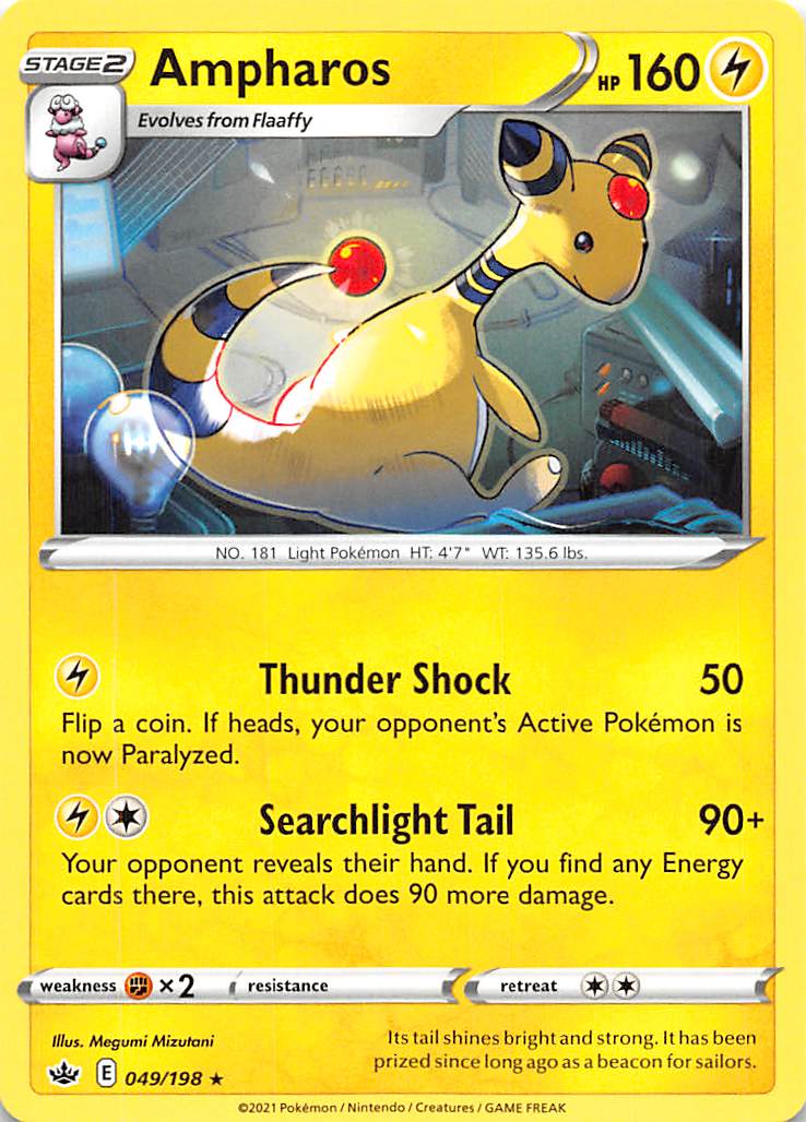 Ampharos (049/198) [Sword & Shield: Chilling Reign] - Dark Crystal Cards