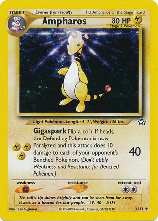 Ampharos (1/111) [Neo Genesis Unlimited] - Dark Crystal Cards