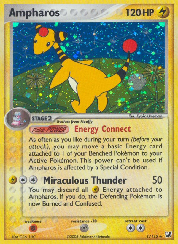 Ampharos (1/115) [EX: Unseen Forces] - Dark Crystal Cards