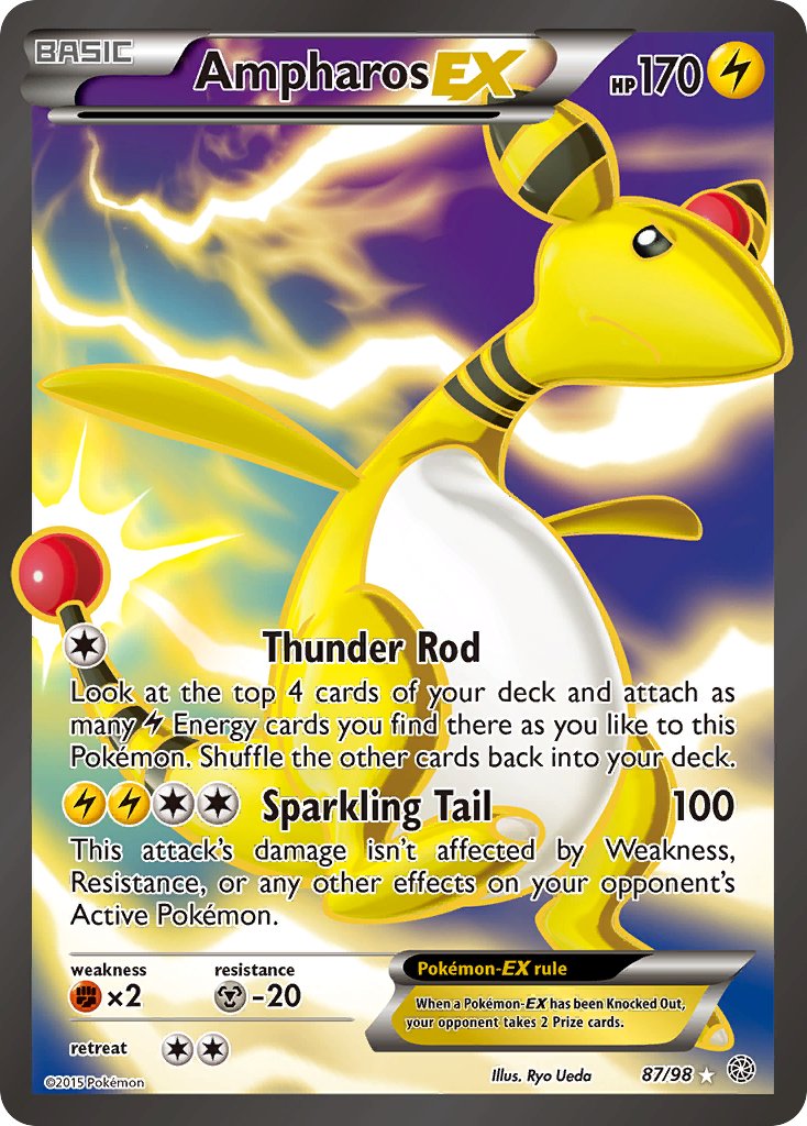 Ampharos EX (87/98) [XY: Ancient Origins] - Dark Crystal Cards