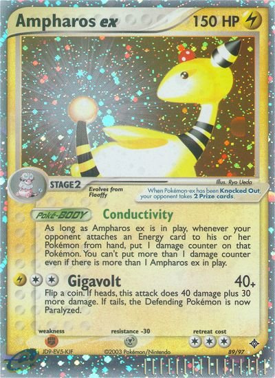 Ampharos ex (89/97) [EX: Dragon] - Dark Crystal Cards