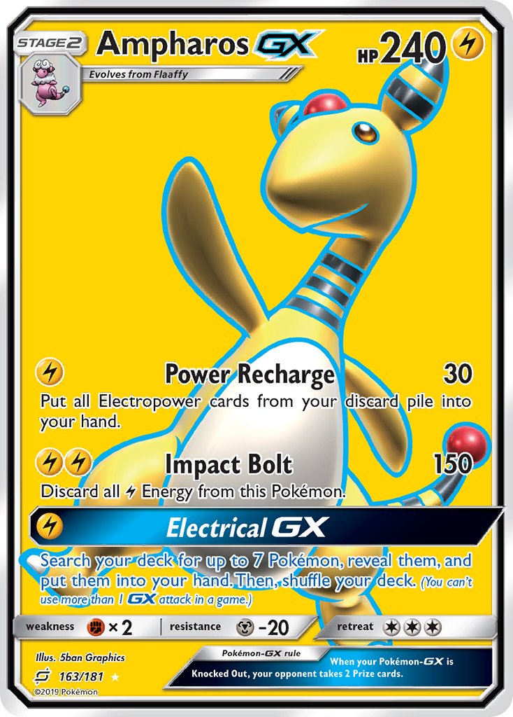 Ampharos GX (163/181) [Sun & Moon: Team Up] - Dark Crystal Cards