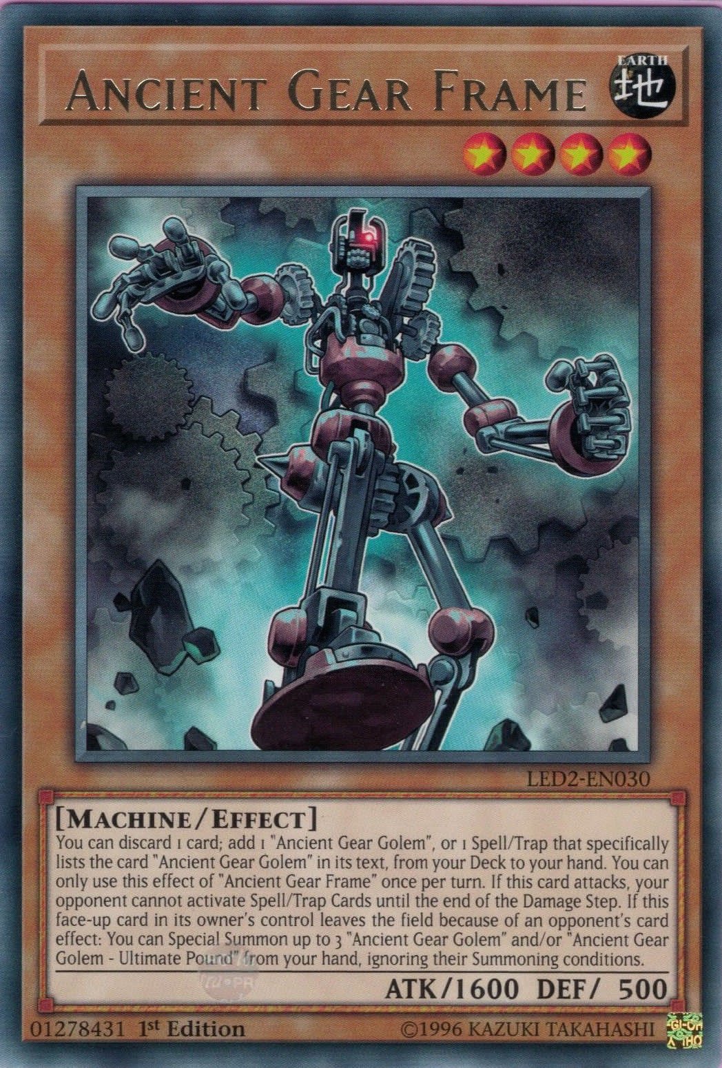 Ancient Gear Frame [LED2 - EN030] Rare - Dark Crystal Cards