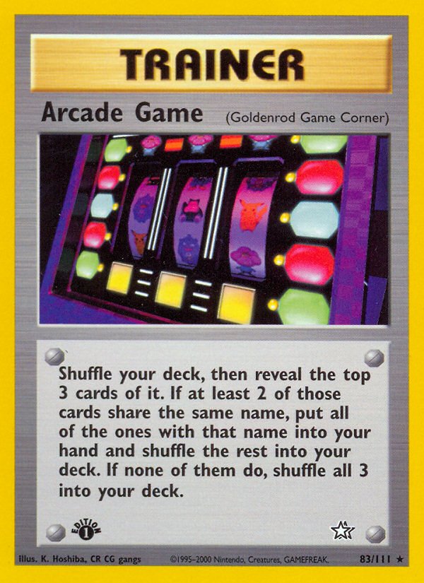 Arcade Game (83/111) [Neo Genesis 1st Edition] - Dark Crystal Cards