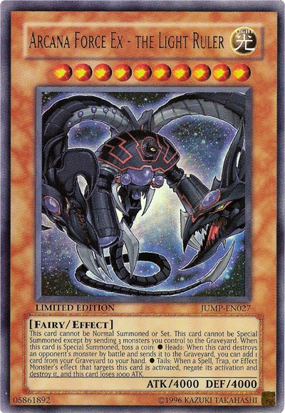 Arcana Force Ex - the Light Ruler [JUMP - EN027] Ultra Rare - Dark Crystal Cards