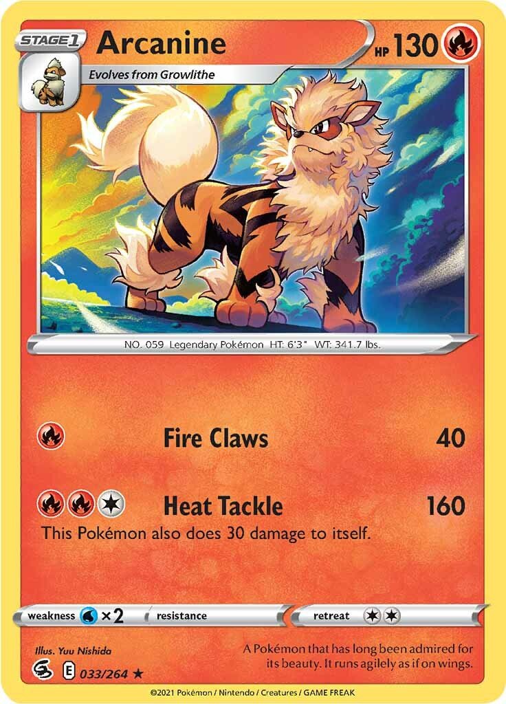 Arcanine (033/264) [Sword & Shield: Fusion Strike] - Dark Crystal Cards