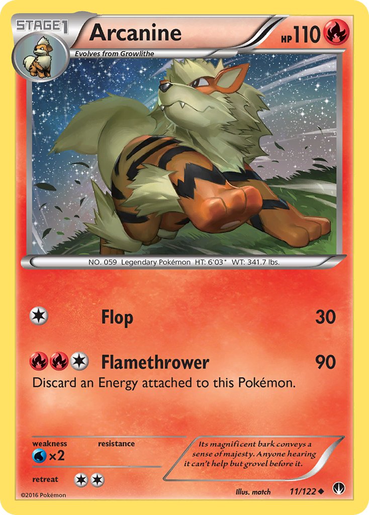 Arcanine (11/122) [XY: BREAKpoint] - Dark Crystal Cards