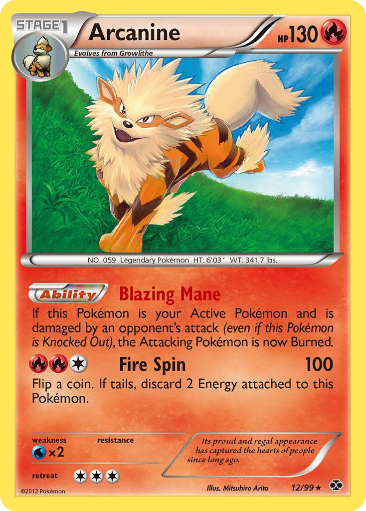 Arcanine (12/99) [Black & White: Next Destinies] - Dark Crystal Cards