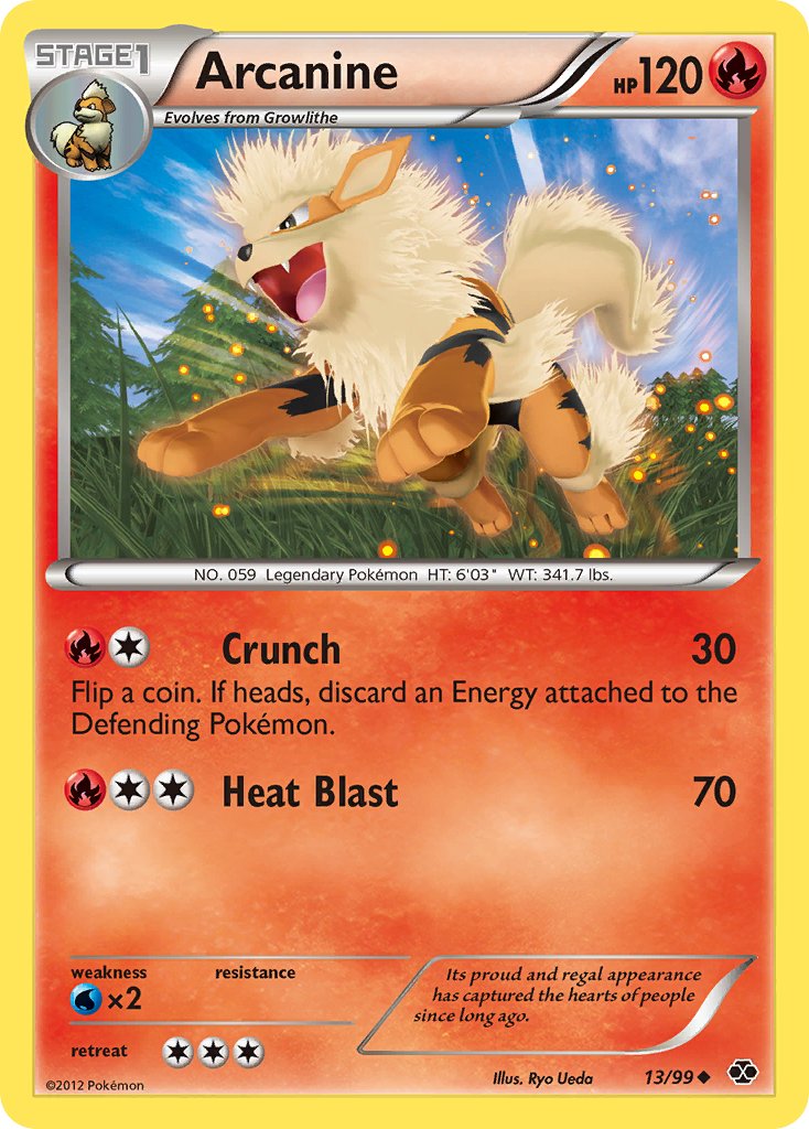 Arcanine (13/99) [Black & White: Next Destinies] - Dark Crystal Cards