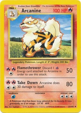 Arcanine (23/102) [Base Set Unlimited] - Dark Crystal Cards