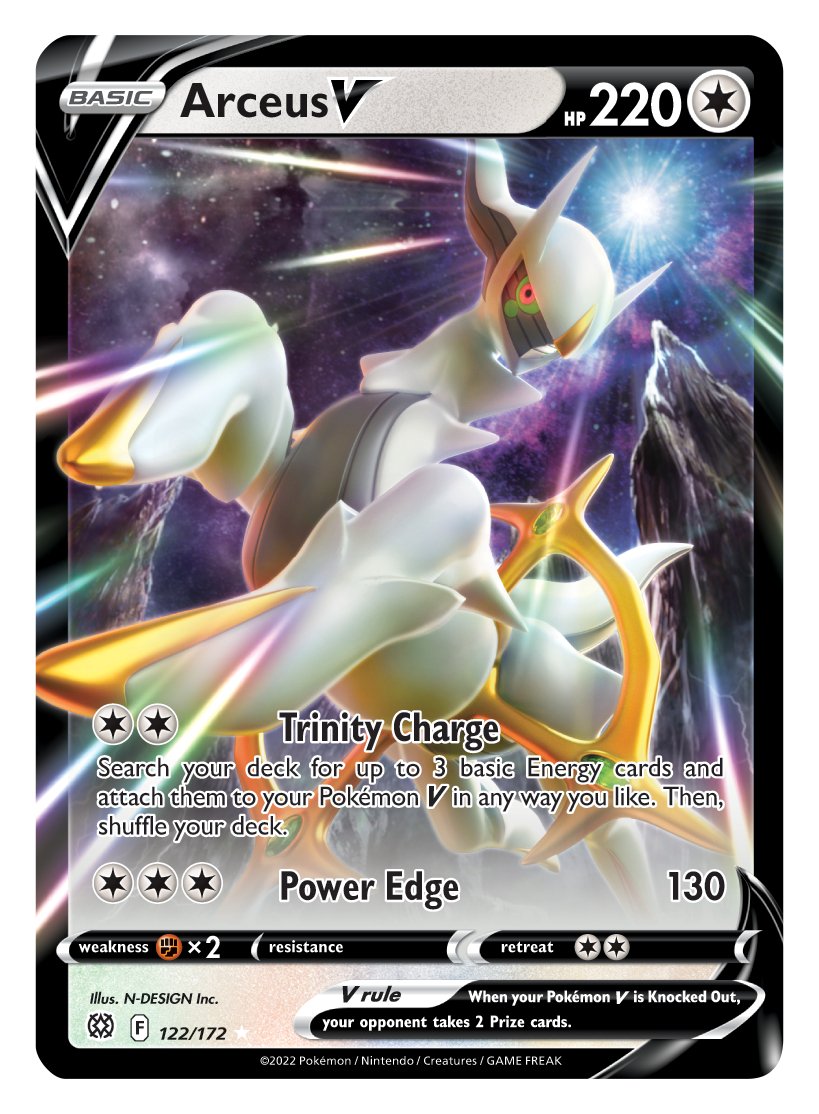 Arceus V (122/172) [Sword & Shield: Brilliant Stars] - Dark Crystal Cards